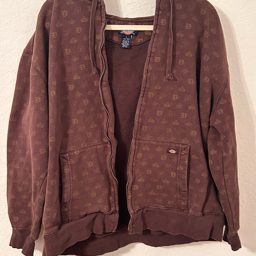 Dickies Brown Hoodie with Logo Pattern